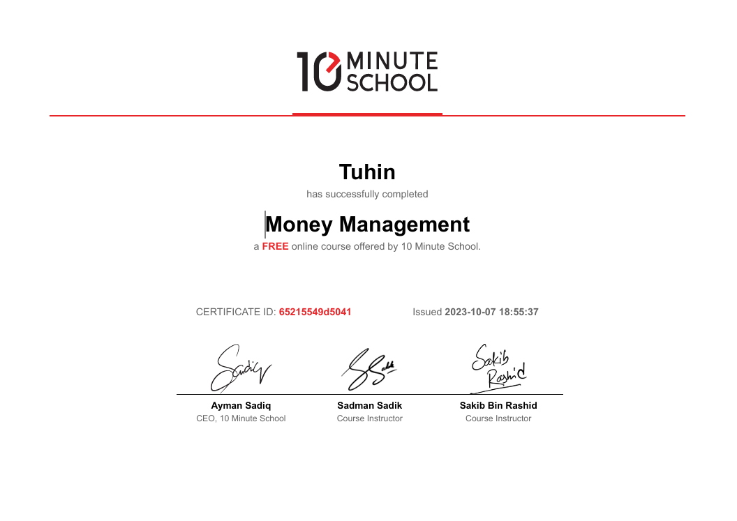 Personal Finance & Money Management - 10 Minute School